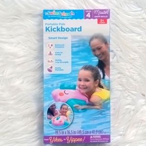 Swim school Portable Kickboard level four swim skills ages 5+ years.